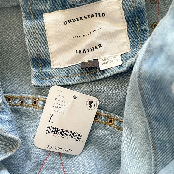 NWT Free People X Understated Leather Lone Star Denim Jacket - Picture 10 of 14